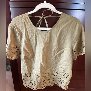 Madewell cutout top, size S. New with tags.